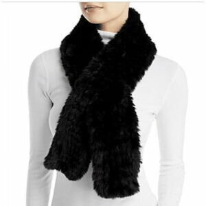 Surell Faux Fur Knit Pull Through Scarf